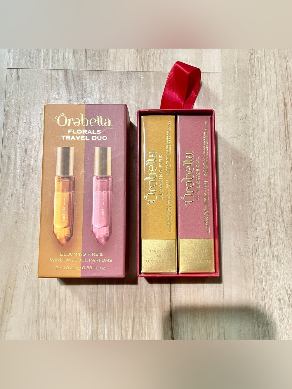 Orabella Florals Travel Duo - Blooming Fire & Window2soul Perfume Set